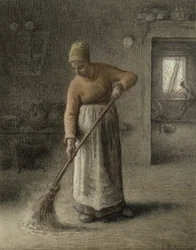 Bäuerin beim Fegen, 1867